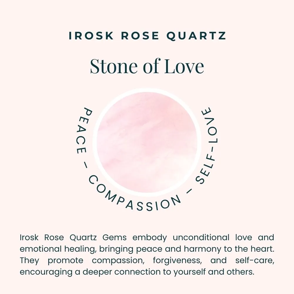 Rose Quartz Stud Earrings - Round Shape - Irosk ®