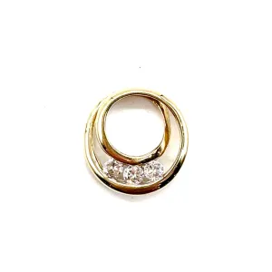 Round diamond slide pendant