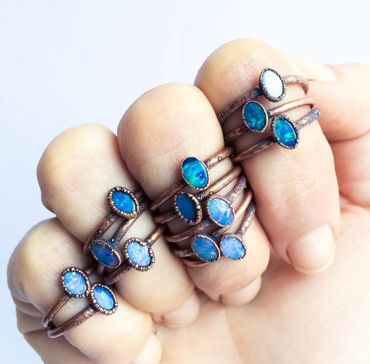 SALE Opal ring | Stacking birthstone ring