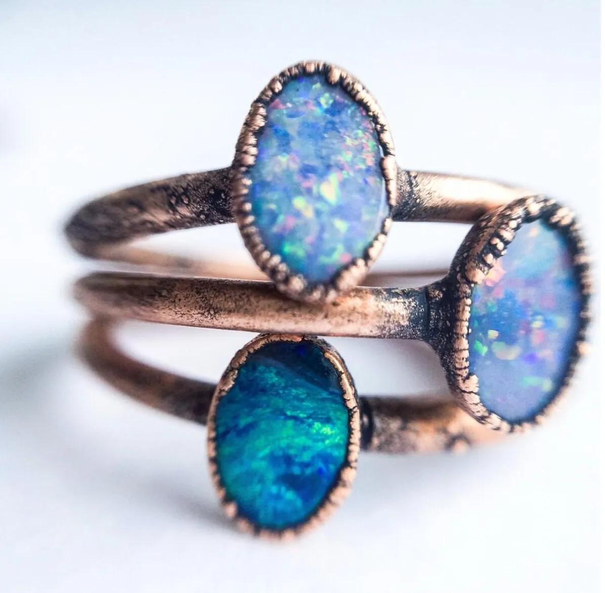 SALE Opal ring | Stacking birthstone ring