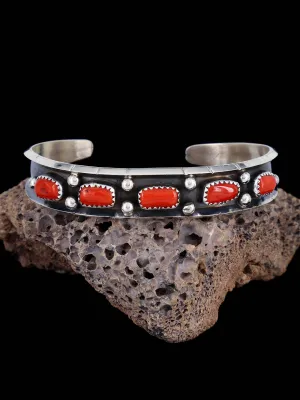 Santo Domingo Sterling Silver Coral Cuff Bracelet