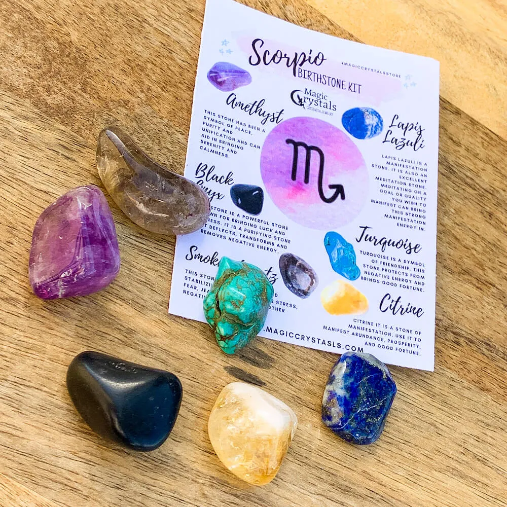 Scorpio Birthstones Crystal Set