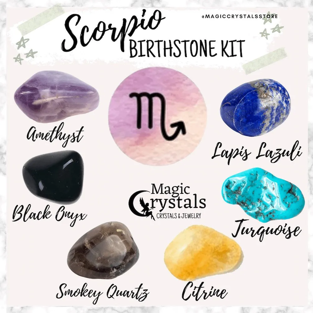 Scorpio Birthstones Crystal Set