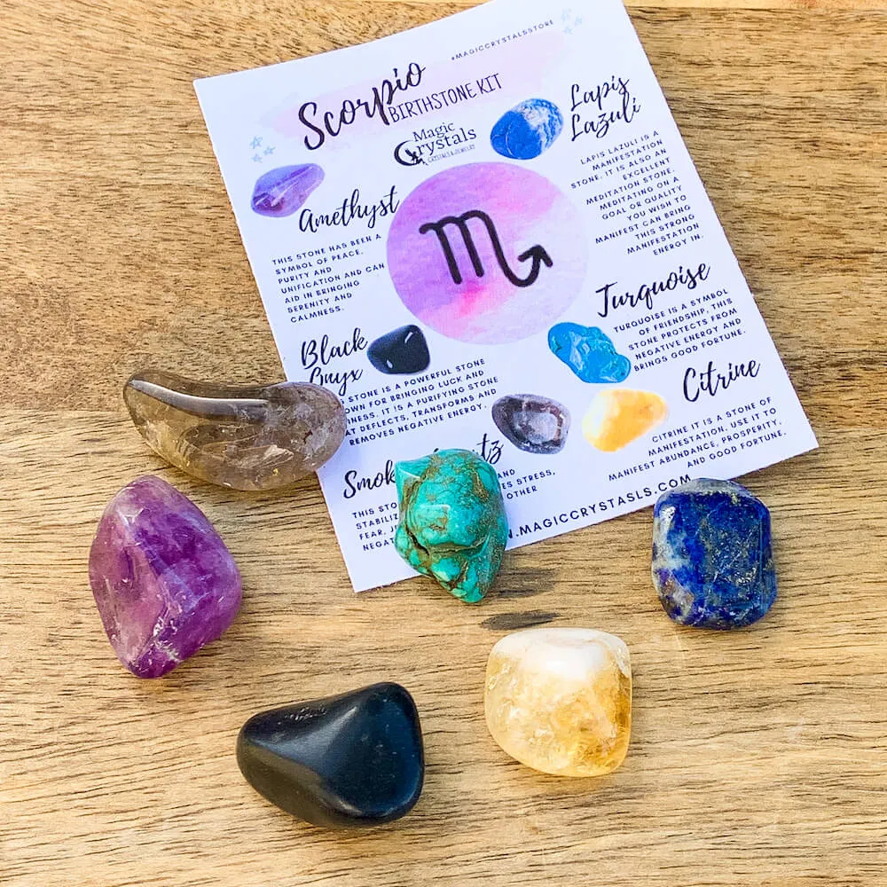 Scorpio Birthstones Crystal Set