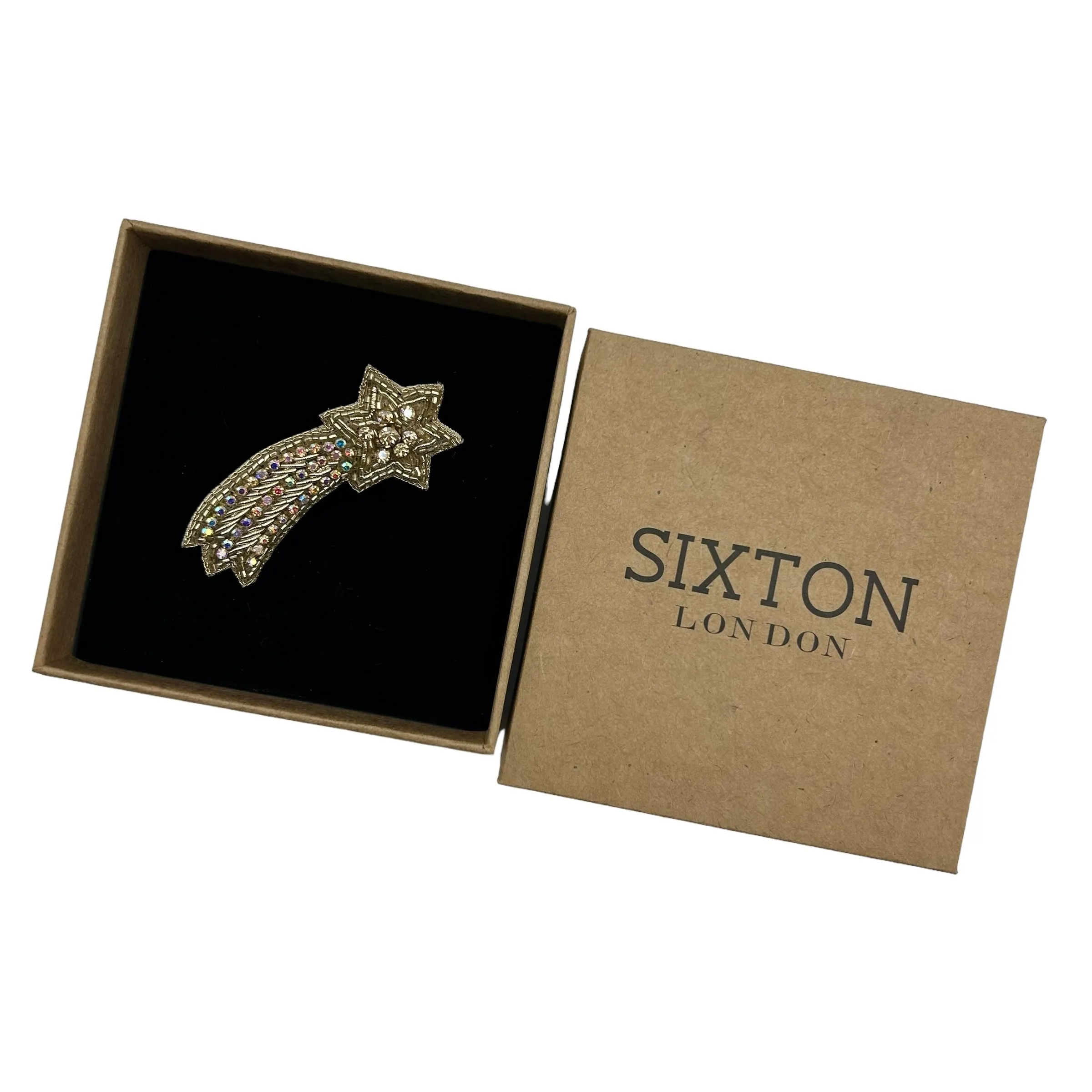 Shooting star pin gold