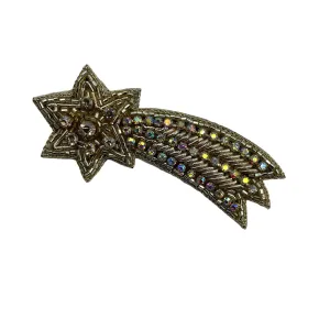 Shooting star pin gold