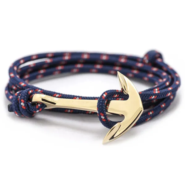 Silver Alloy Anchor Bracelet