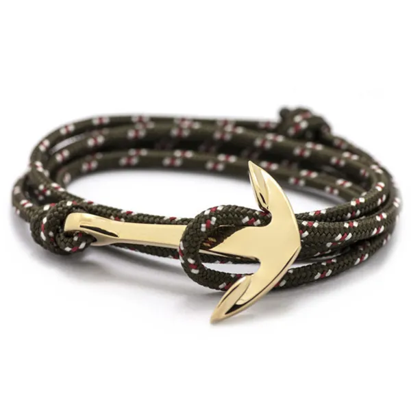 Silver Alloy Anchor Bracelet