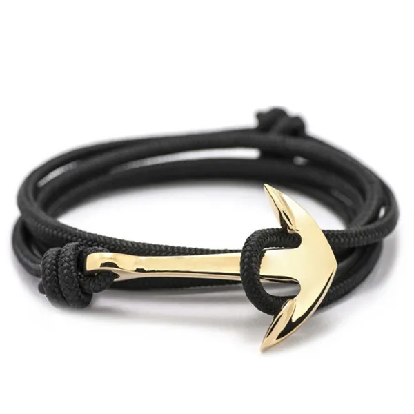 Silver Alloy Anchor Bracelet