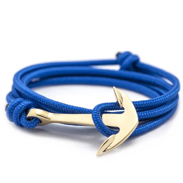 Silver Alloy Anchor Bracelet