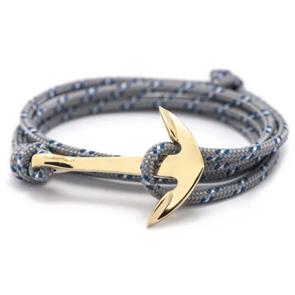 Silver Alloy Anchor Bracelet