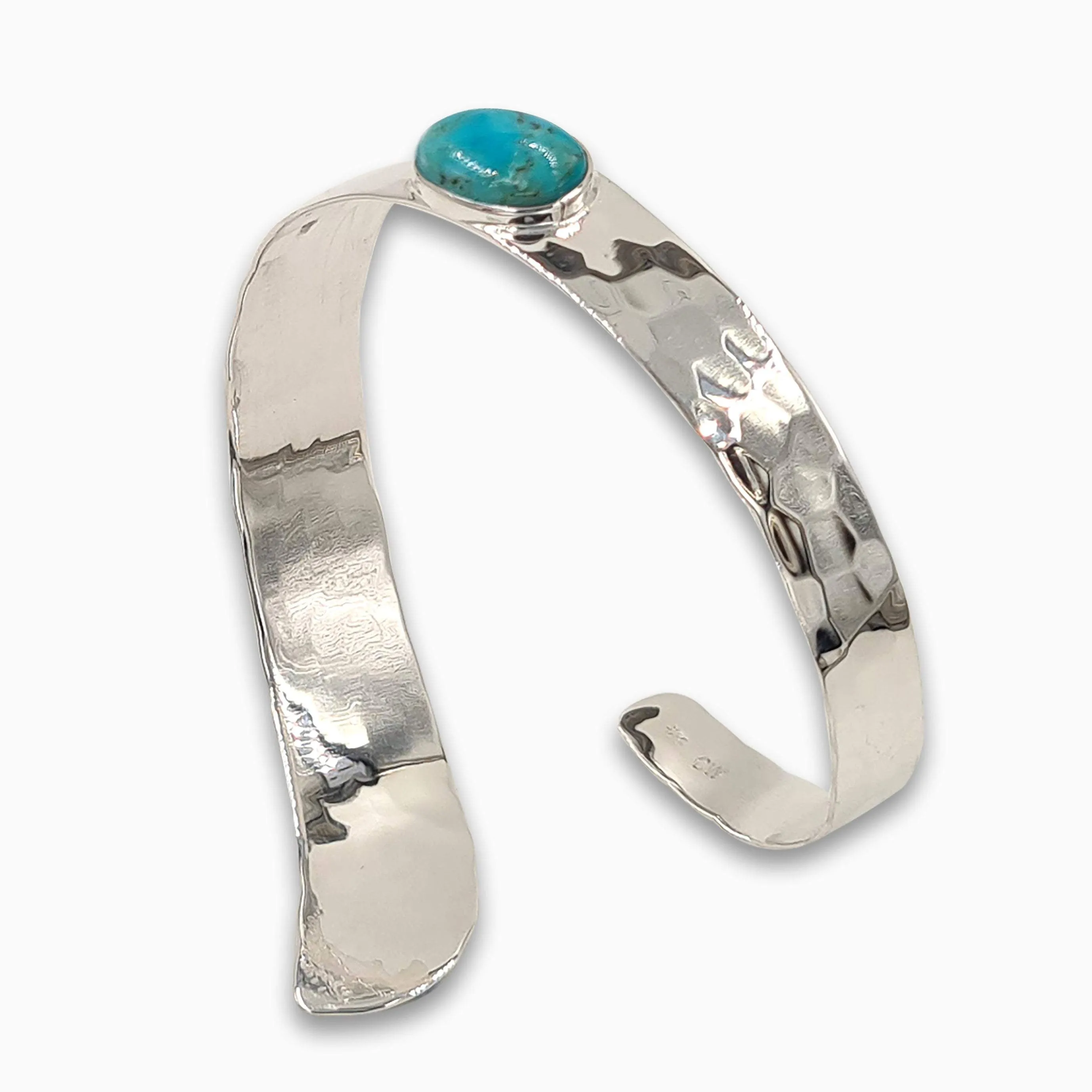 Silver cuff Bracelet Turquoise