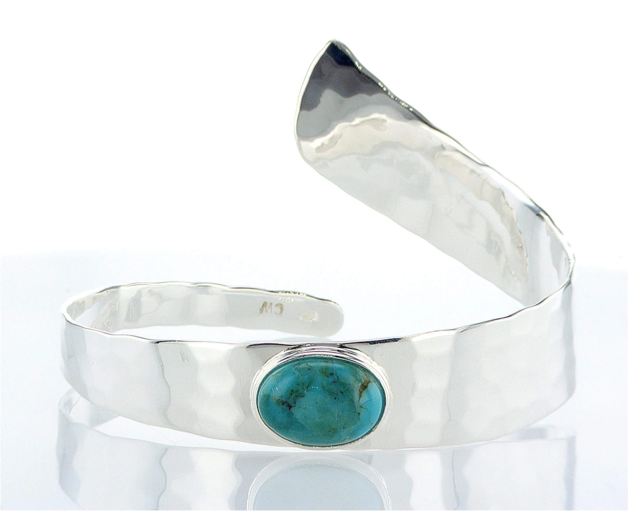Silver cuff Bracelet Turquoise