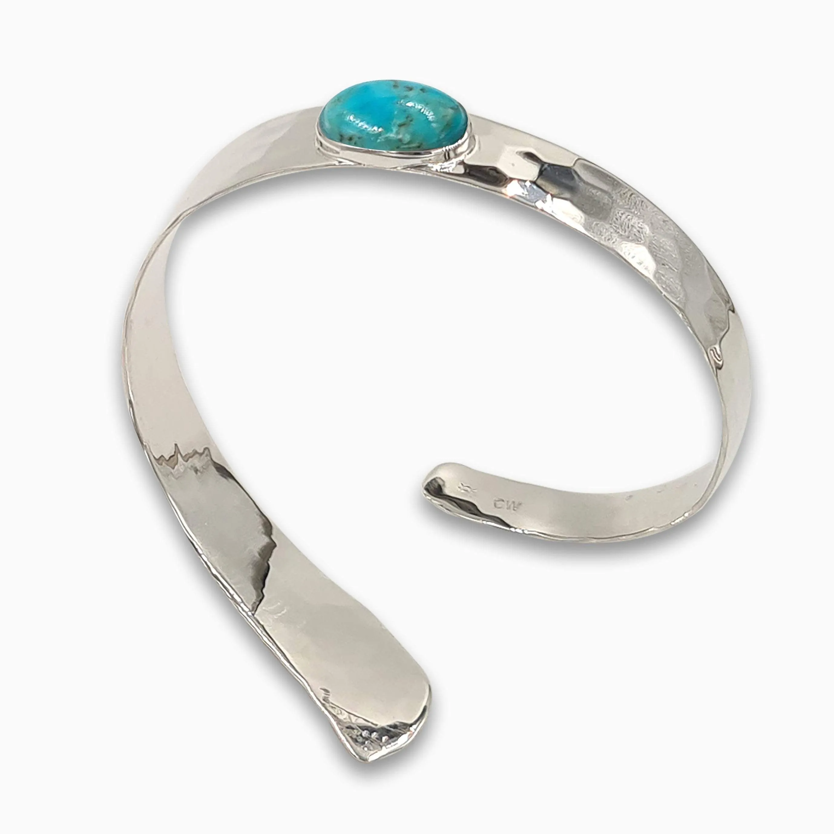 Silver cuff Bracelet Turquoise
