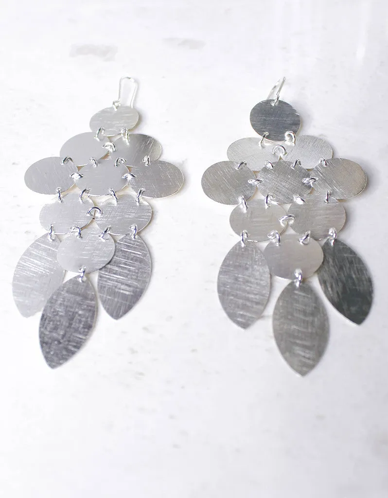 Silver Luxury Chandelier Earrings