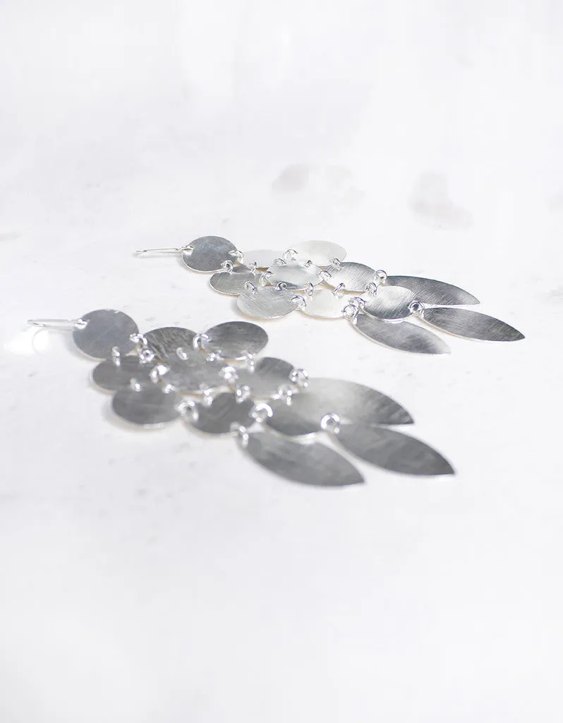 Silver Luxury Chandelier Earrings