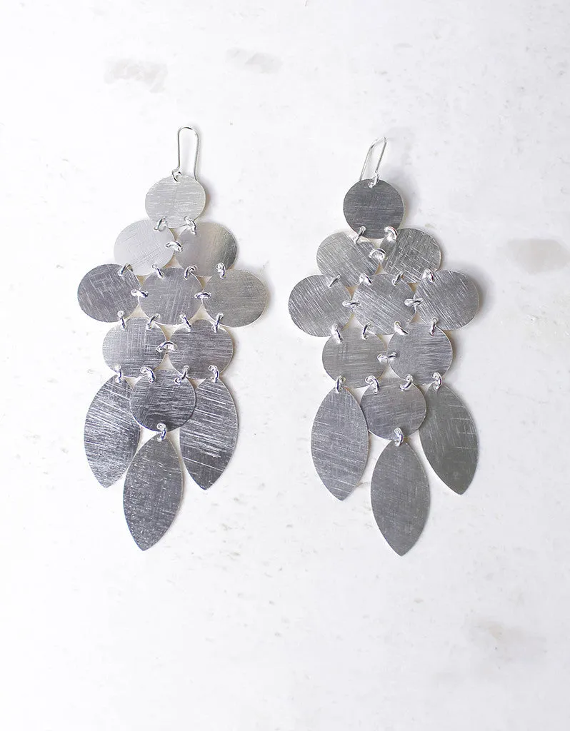 Silver Luxury Chandelier Earrings