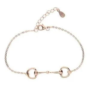 Silver Plated Rose Gold Snaffle Bracelet