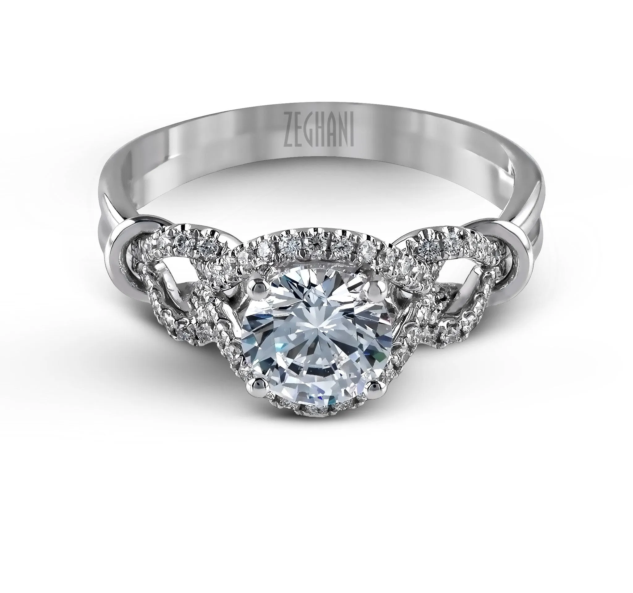 Simon G White Gold Engagement Mounting
