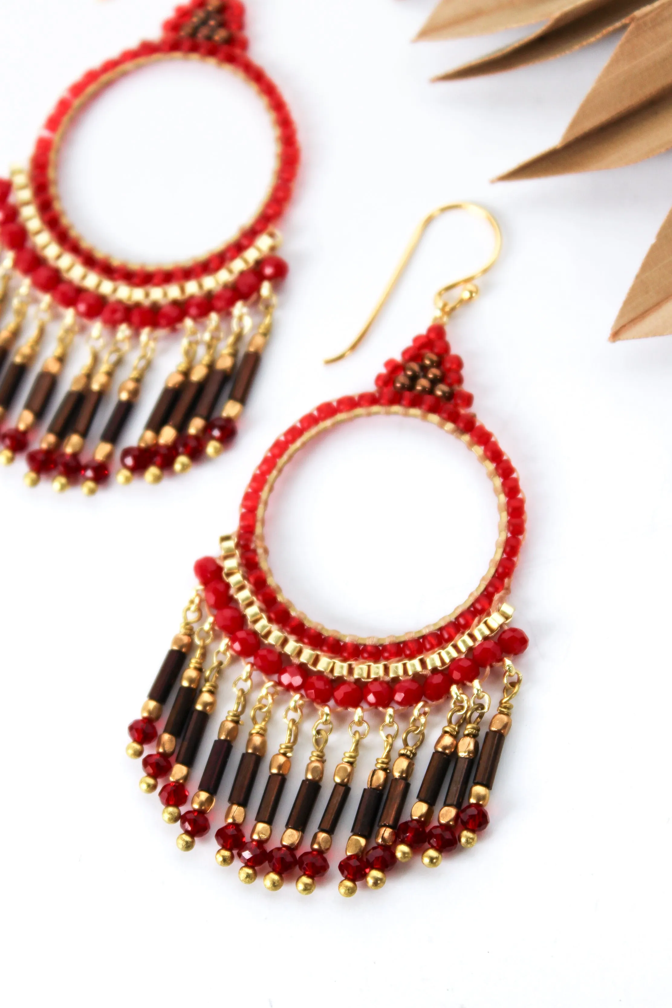 Sm Thai Round Chandelier Earrings