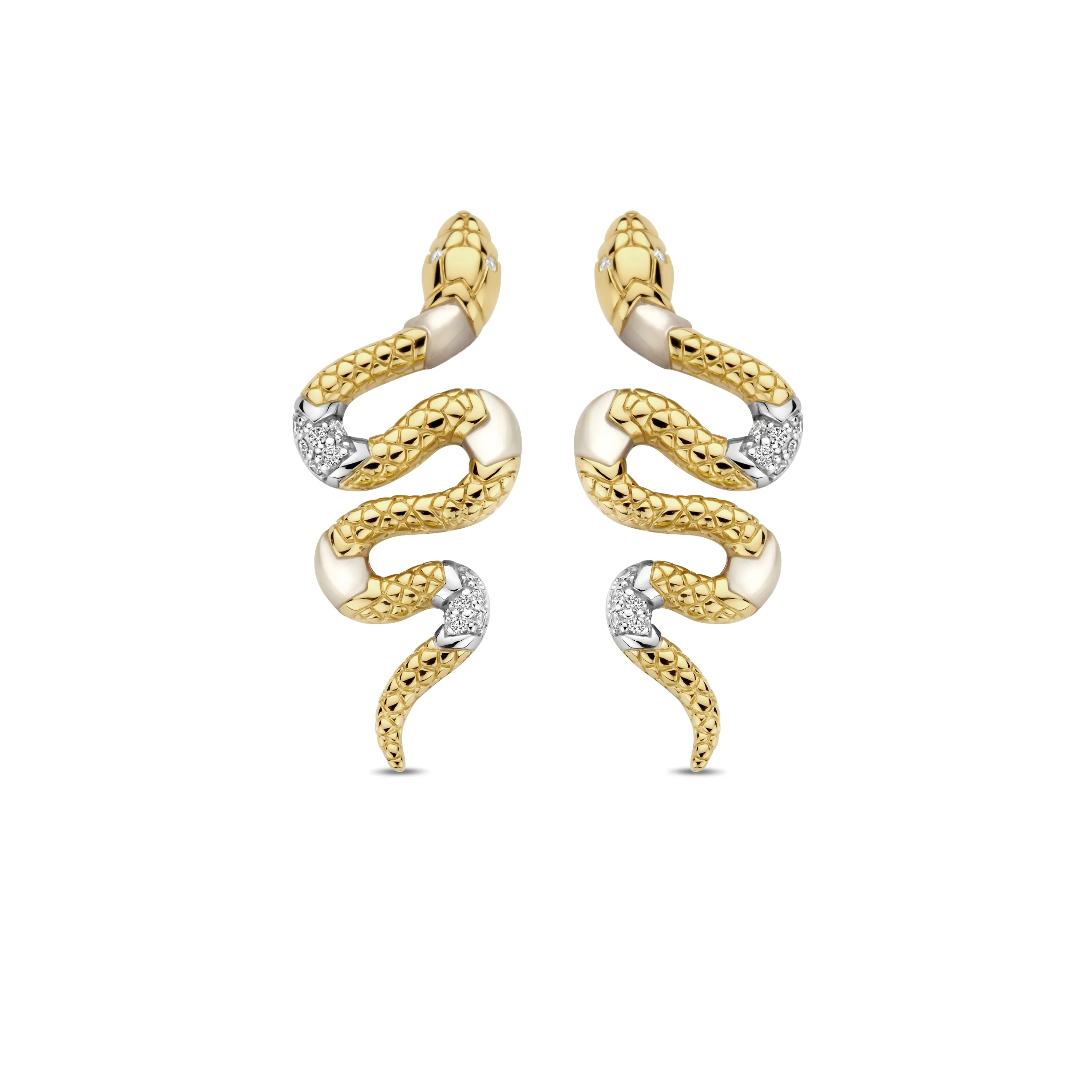 Snake Milky Quartz Earrings