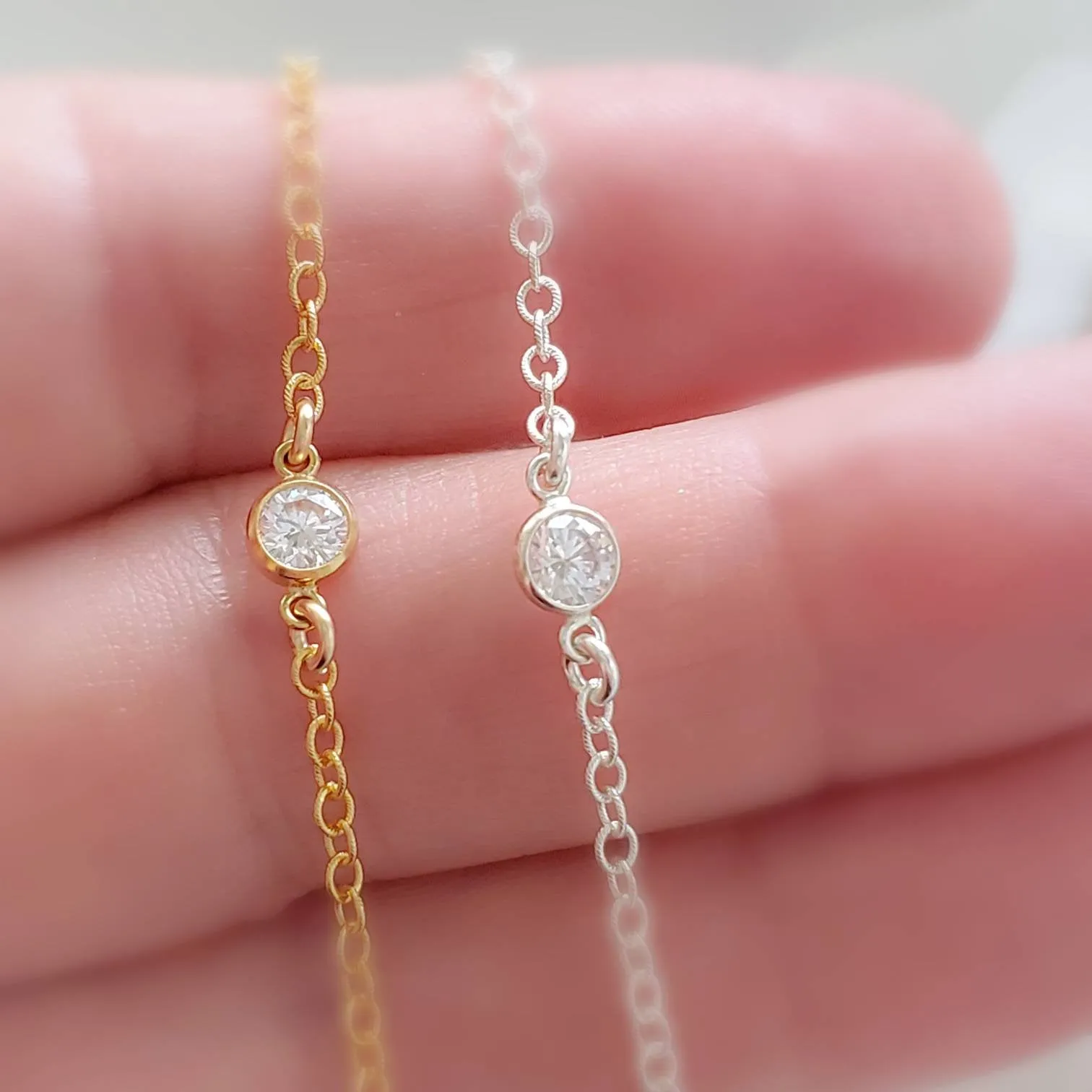 Solitaire Diamond CZ Bracelet