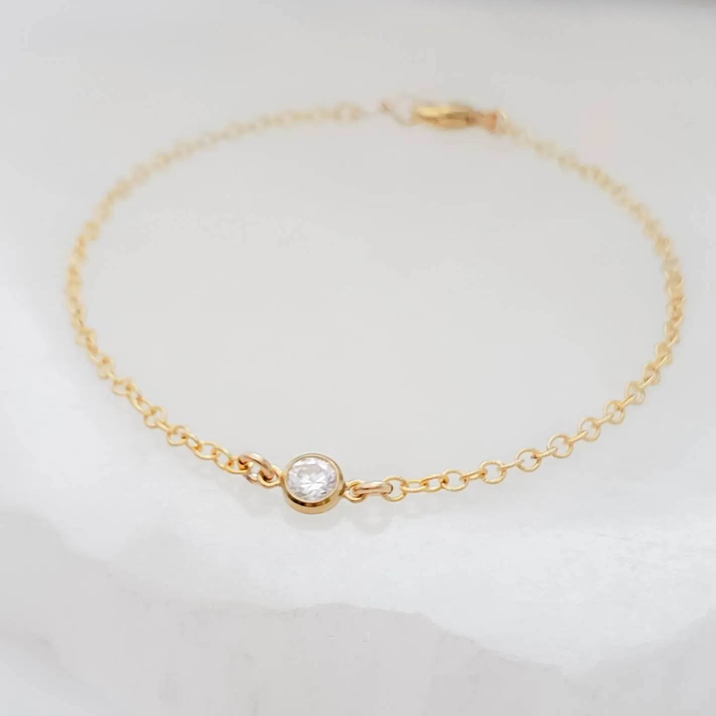 Solitaire Diamond CZ Bracelet