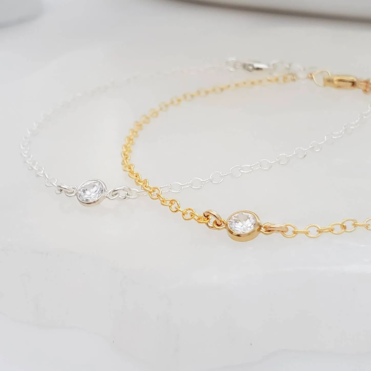 Solitaire Diamond CZ Bracelet