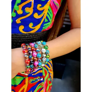 Speckled Beads Bracelet Set