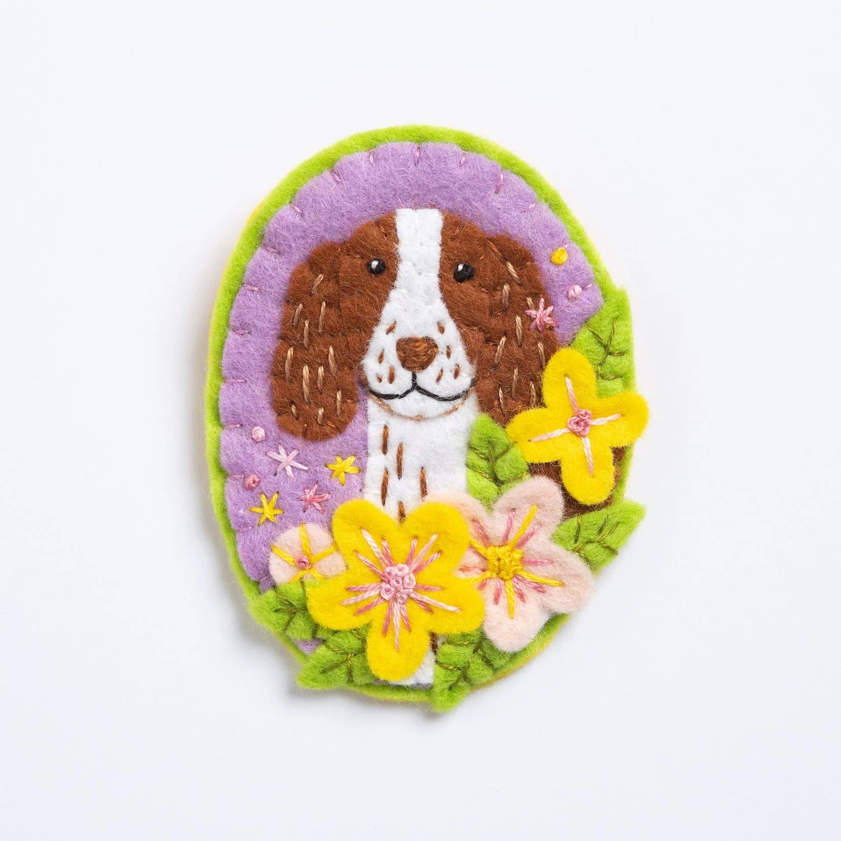 Springer Spaniel Felt Craft Brooch Kit