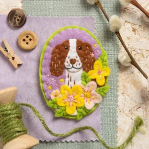 Springer Spaniel Felt Craft Brooch Kit