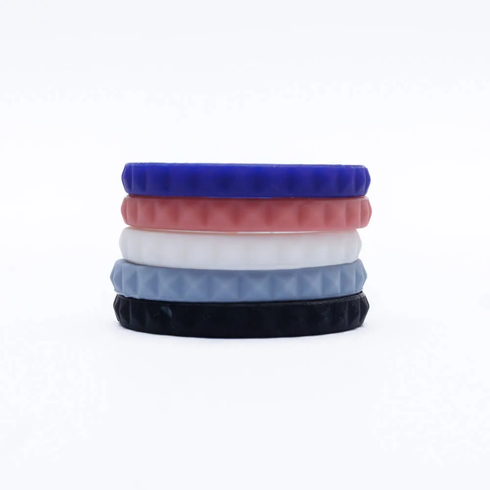 Stackable Stud -Set of 5 women's silicone rings