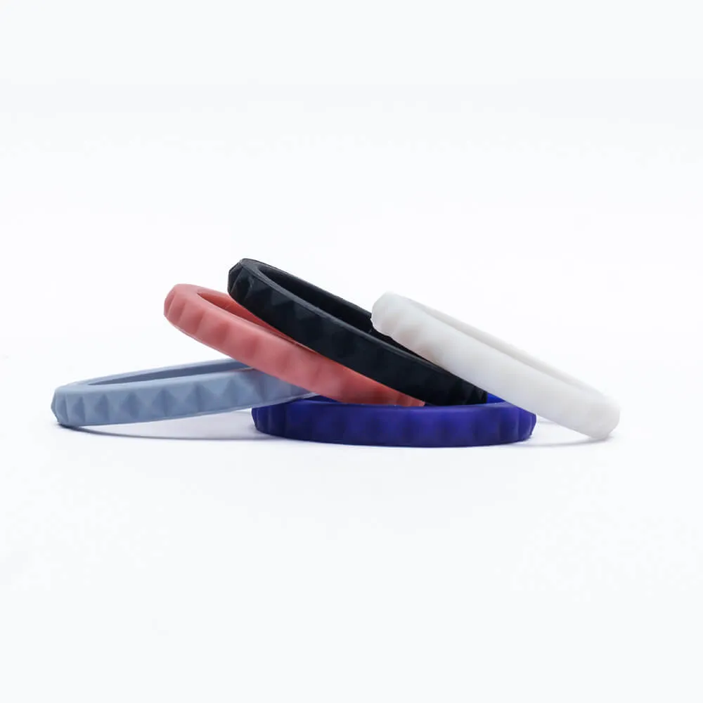 Stackable Stud -Set of 5 women's silicone rings