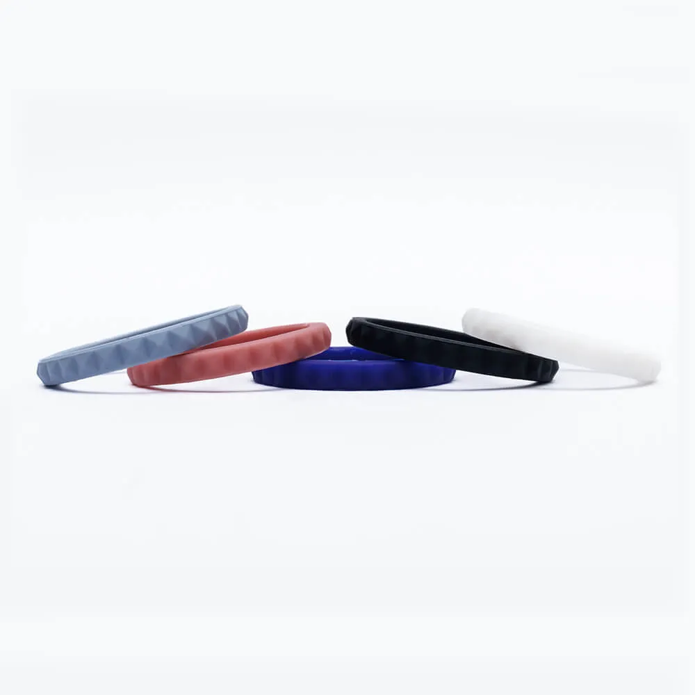 Stackable Stud -Set of 5 women's silicone rings