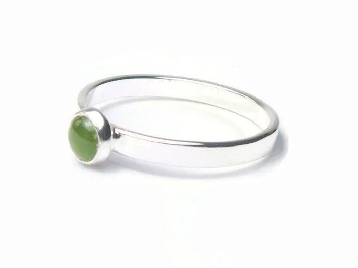 Sterling peridot ring sterling silver stacking ring stackable gemstone ring