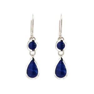 Sterling Silver Lapis Lazuli Dangle Earrings