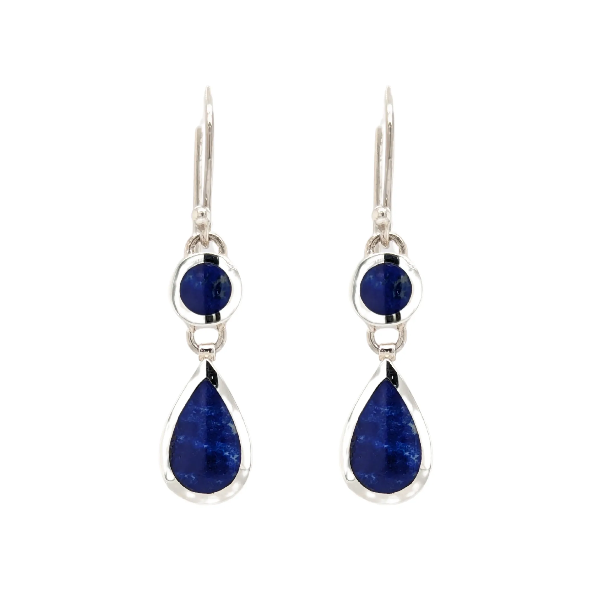 Sterling Silver Lapis Lazuli Dangle Earrings