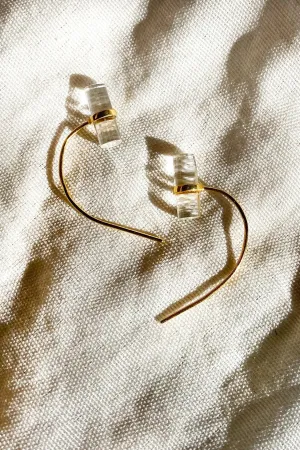 Suru Studio Quartz Earrings Gold