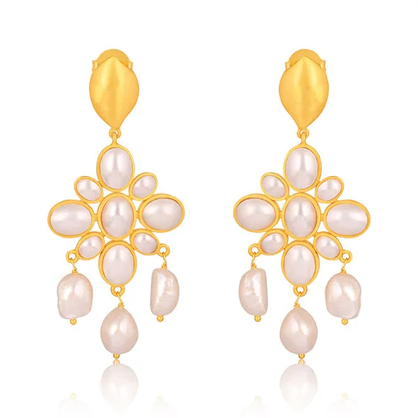 Swept Away Drop Earrings - Pearl