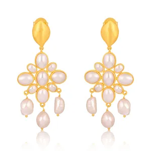 Swept Away Drop Earrings - Pearl