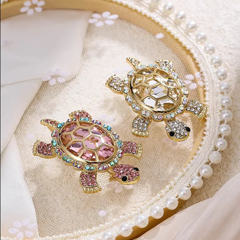 TEEK - Turtle Rhinestone Brooch
