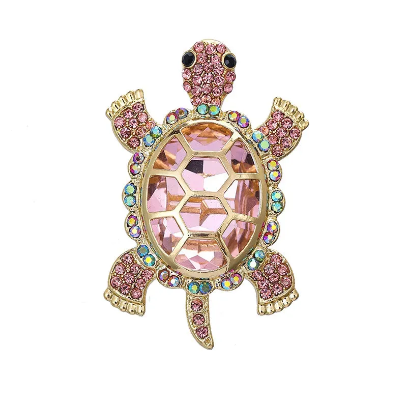 TEEK - Turtle Rhinestone Brooch