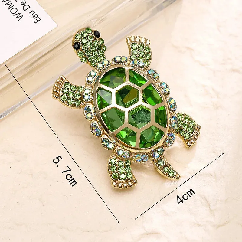 TEEK - Turtle Rhinestone Brooch