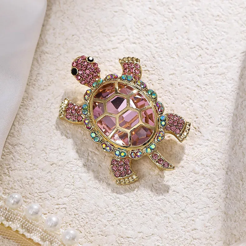 TEEK - Turtle Rhinestone Brooch