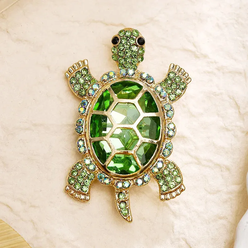 TEEK - Turtle Rhinestone Brooch