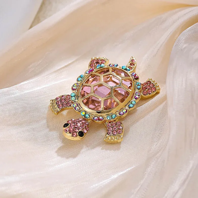 TEEK - Turtle Rhinestone Brooch