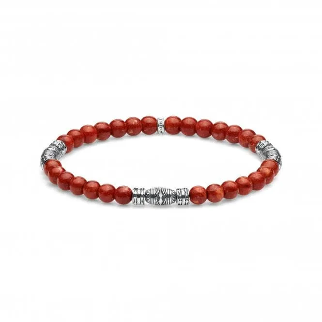 Thomas Sabo Red Lucky Charm Beaded Bracelet A1927-062-10