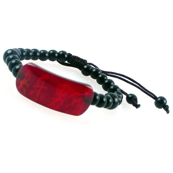 Tibetan Style Synthetic Agate Bracelet