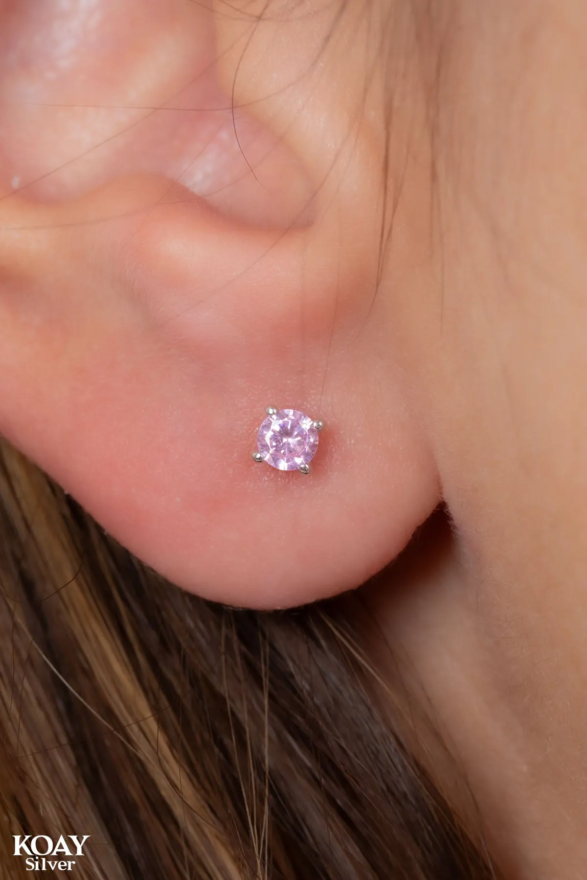 Tiny Rose Zircon Earring