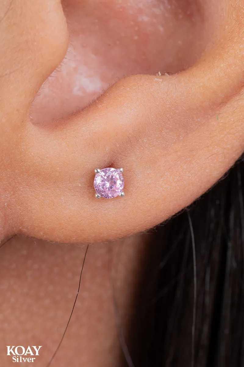 Tiny Rose Zircon Earring